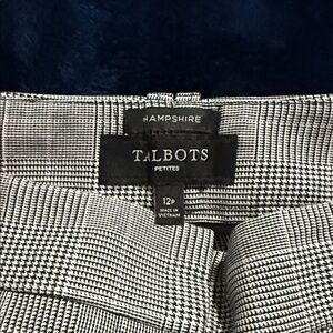 Talbots Black and pink Checkered pants